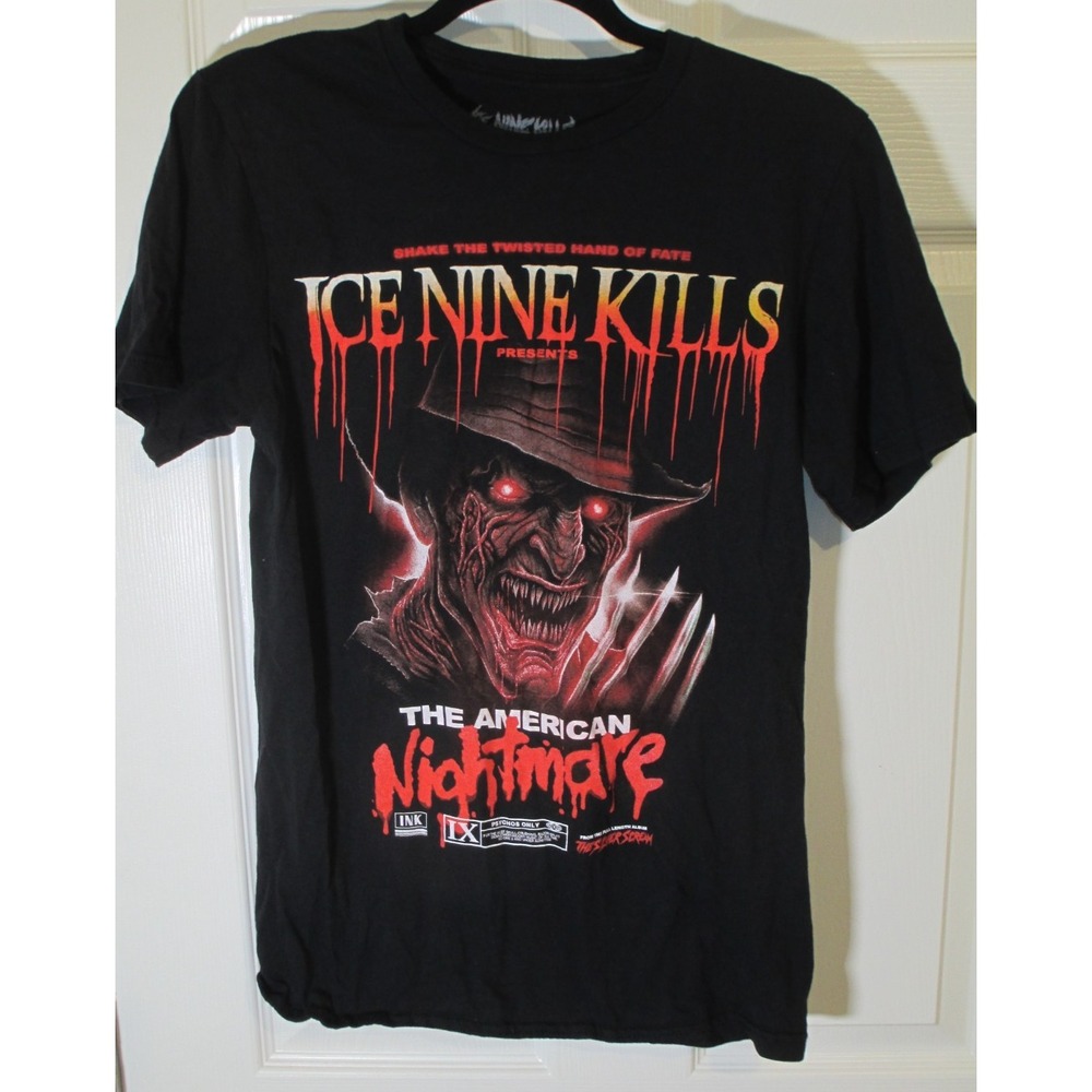 Ice Nine Kills The American Nightmare Tour Freddy Black Band Tee S